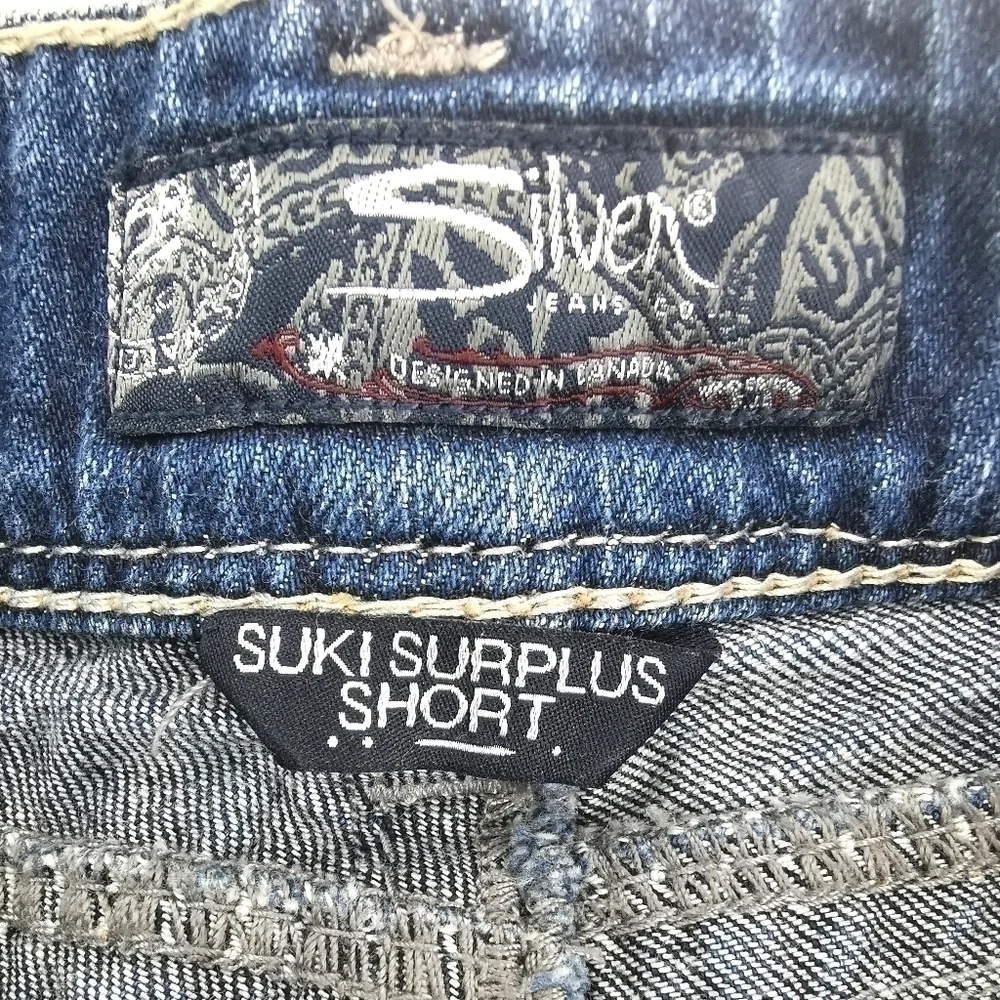 Silver Women’s 26 Silver Suki Denim Bling Shorts